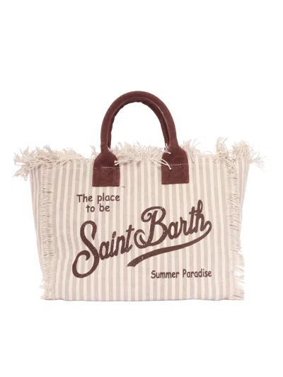 Mc2 Saint Barth Kids'  Colette-stripes S V 1118 In Brown