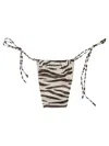 Mc2 Saint Barth Zebra-print Tie-side Bikini Briefs In Neutral