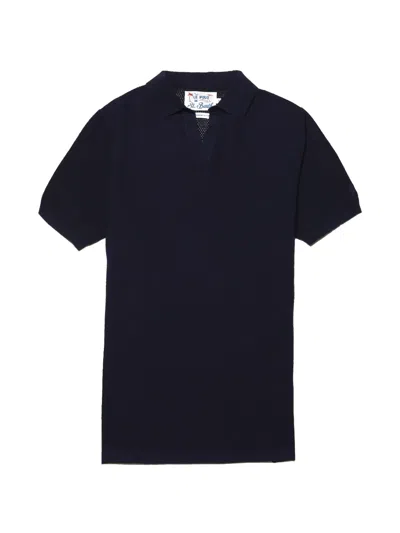 Mc2 Saint Barth Collar T-shirt In Blue