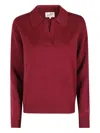Mc2 Saint Barth Collared Wool Sweater In Red