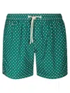Mc2 Saint Barth Comfort Light Green Costume With Floral Print In Green
