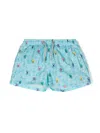 Mc2 Saint Barth Bubble Jellyfish-print Swim Shorts In Blue