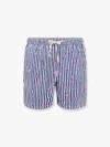 Mc2 Saint Barth Comfort Light Nylon Swim Trunk With Octopus W Stripes Print