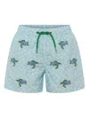 Mc2 Saint Barth Swim Shorts For Boy With Turtle In Multi