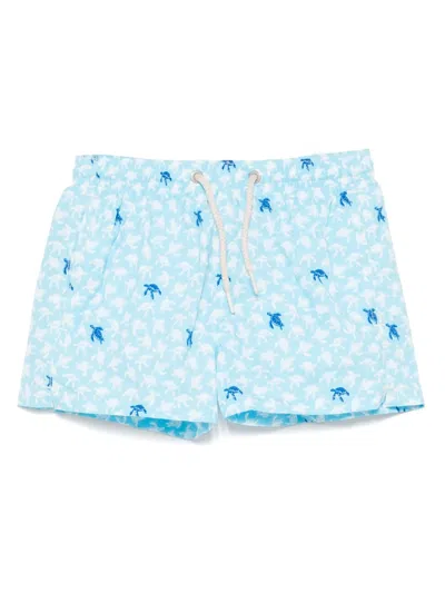 Mc2 Saint Barth Kids' Comfort Light Swim Shorts In Blue