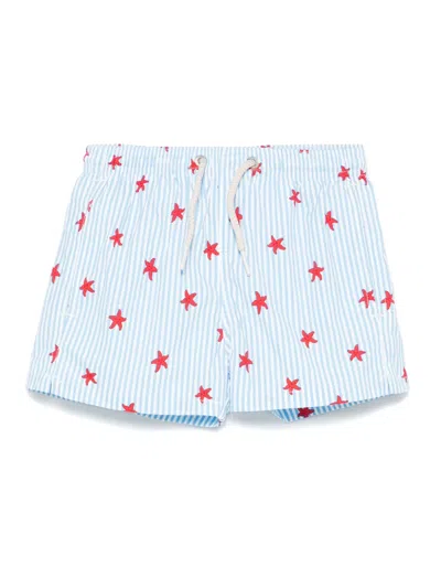 Mc2 Saint Barth Kids' Comfort Light Swim Shorts In Blue