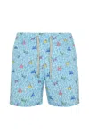 Mc2 Saint Barth Comfort Light Beachwear In Cyan Polyester In Azzurro