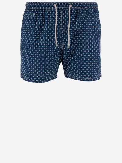 Mc2 Saint Barth All-over Print Swim Shorts In Blue