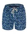 Mc2 Saint Barth Man Lightweight Fabric Swim-shorts Lighting Micro Fantasy With Gin Mare Print Gin Mare Special Editi In Blue