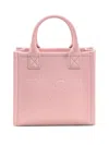 Mc2 Saint Barth Compact Rectangular Mini Vanity Bag With Gold-tone Accents In Pink