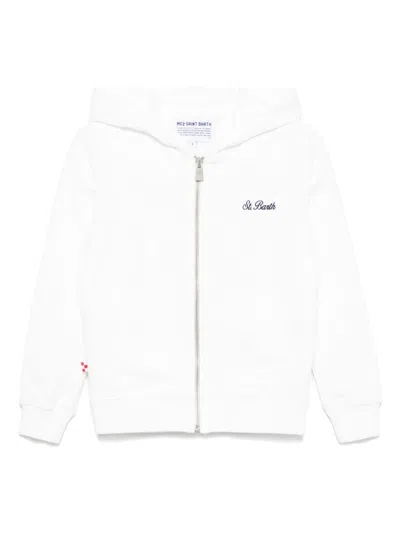 Mc2 Saint Barth Kids' Coney Hoodie In White