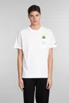 Mc2 Saint Barth Golden Power Cotton T-shirt In White