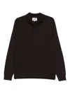 Mc2 Saint Barth Long-sleeve Polo Shirt In Brown
