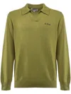 Mc2 Saint Barth Long-sleeved Polo Shirt In Green