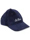 Mc2 Saint Barth Corduroy Baseball Cap In Blue