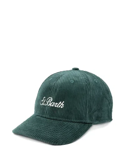 Mc2 Saint Barth Corduroy Baseball Cap In Green