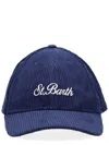 Mc2 Saint Barth Corduroy Baseball Hat In Blue