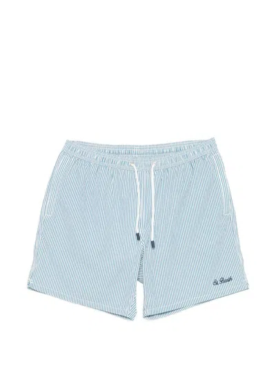 Mc2 Saint Barth Costume A Righe Verticali Patmos  In Blue