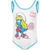 Mc2 Saint Barth Costume Bianco Per Bambina Con Puffetta E Logo In White