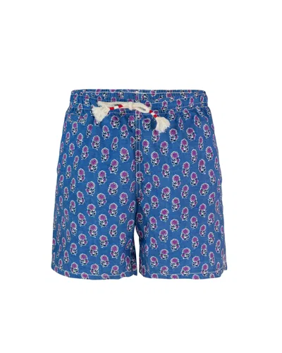 Mc2 Saint Barth Costume Caprese Fiore Blu In Blue