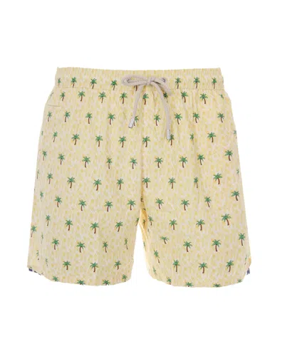 Mc2 Saint Barth Costume Comfort Light Palm Rhomboid In Multi