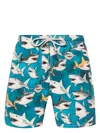 Mc2 Saint Barth X Rick Dick Gustavia Sharks Swim Shorts In Blu