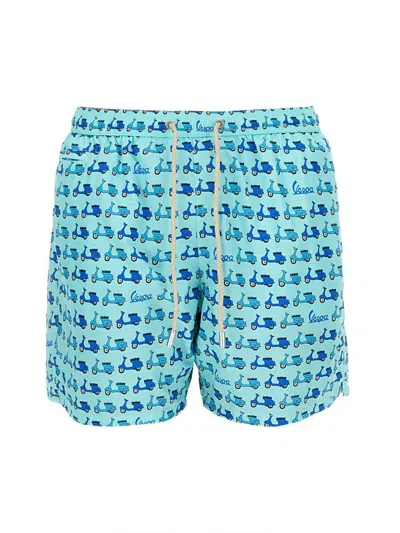 Mc2 Saint Barth Boxer Swimsuit In Baby Blue