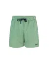 Mc2 Saint Barth Patmos Striped Drawstring Swim Shorts In Green