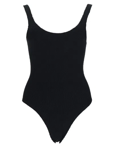 Mc2 Saint Barth Costume Intero Crinkle "lora" In Black