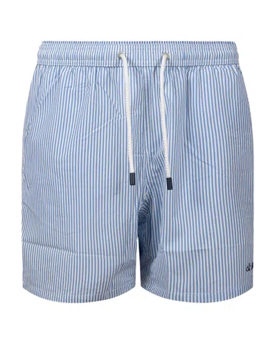 Mc2 Saint Barth Costume Patmos Seersucker Blu In Multi
