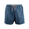 Mc2 Saint Barth Costume With Crab Patterned Pockets In Blue