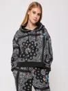 Mc2 Saint Barth Cotton Bandanna Hoodie With Saint Barth Embroidery In Black
