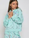Mc2 Saint Barth Cotton Bandanna Hoodie With Saint Barth Embroidery In Green