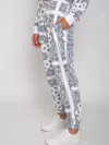 Mc2 Saint Barth Cotton Bandanna Joggers With Saint Barth Embroidery In White