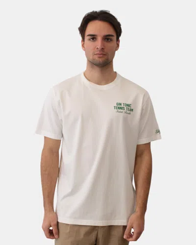 Mc2 Saint Barth Cotton Classic T Shirt - Gin Tonic Tennis 01n In White