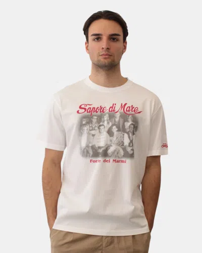 Mc2 Saint Barth Cotton Classic T Shirt - Photo Flavor 01n In White