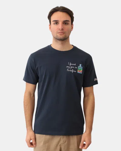 Mc2 Saint Barth Cotton Classic T Shirt - Portafino Gin Hab 61 Emb In Blue