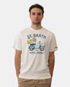 Mc2 Saint Barth White Vespa Friend T-shirt In Neutral