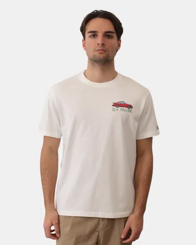 Mc2 Saint Barth Cotton Classic T Shirt - Sex Car 01n Emb In White
