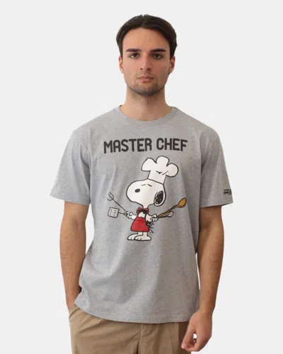 Mc2 Saint Barth Cotton Classic T Shirt - Snoopy Master Chef 15ml In Gray