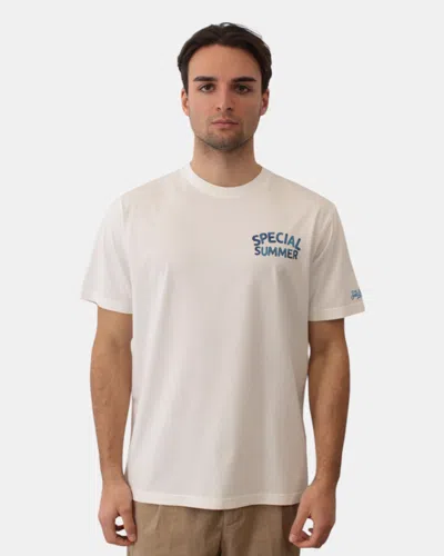 Mc2 Saint Barth Cotton Classic T Shirt - Summer Wasp 01n In White