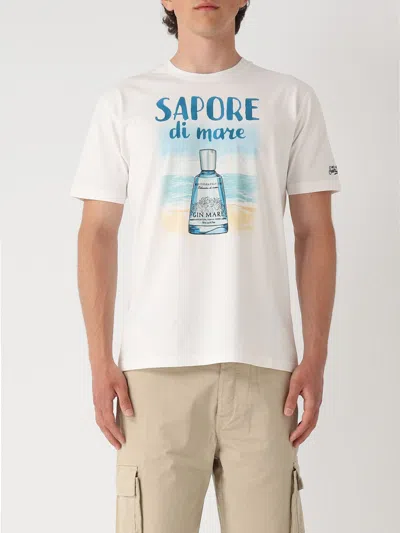 Mc2 Saint Barth Cotton Classic T-shirt Cpt Gin Tonic T-shirt In White