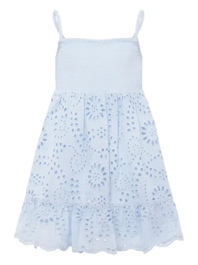 Mc2 Saint Barth Kids' Cotton Dress In Blue