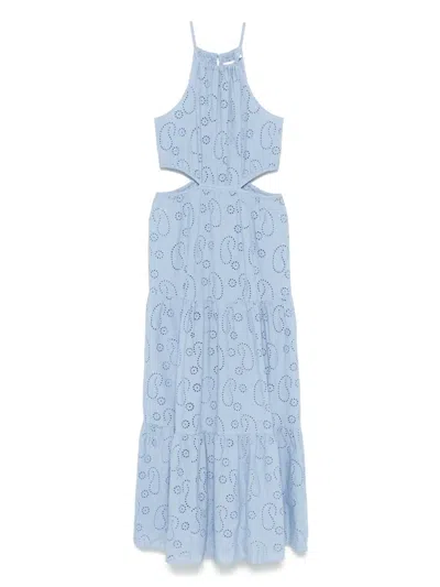 Mc2 Saint Barth Cotton Dress In Blue