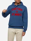 Mc2 Saint Barth Cotton Fleece Sweatshirt Tribeca With Cortina Vs St. Moritz Print