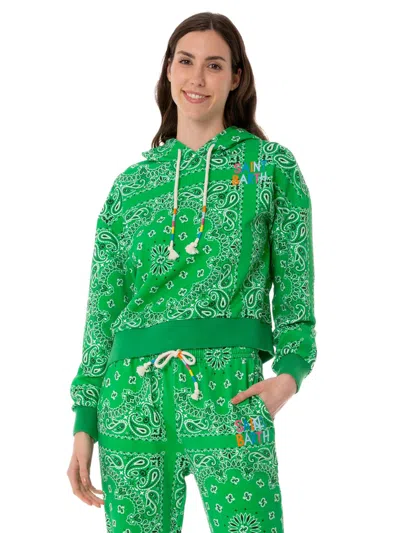 Mc2 Saint Barth Cotton Hoodie With Bandanna Print