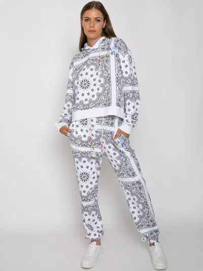 Mc2 Saint Barth Cotton Joggers With Bandanna Print