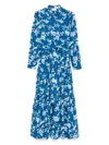 Mc2 Saint Barth Floral Maxi Dress With Classic Collar