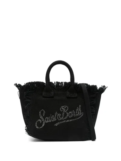 Mc2 Saint Barth Cotton Mini Bag In Black