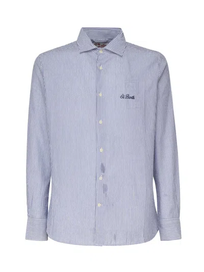 Mc2 Saint Barth Cotton Pamplona Shirt In Blue